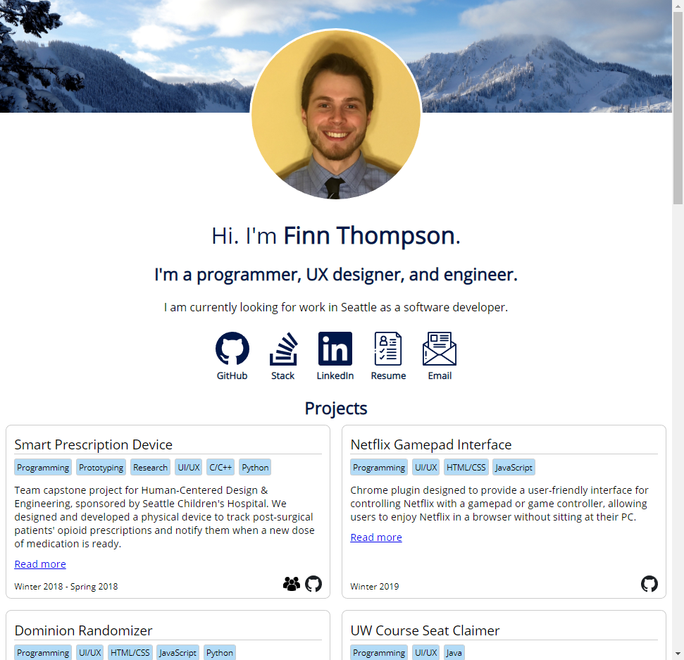 Finn Thompson - Portfolio